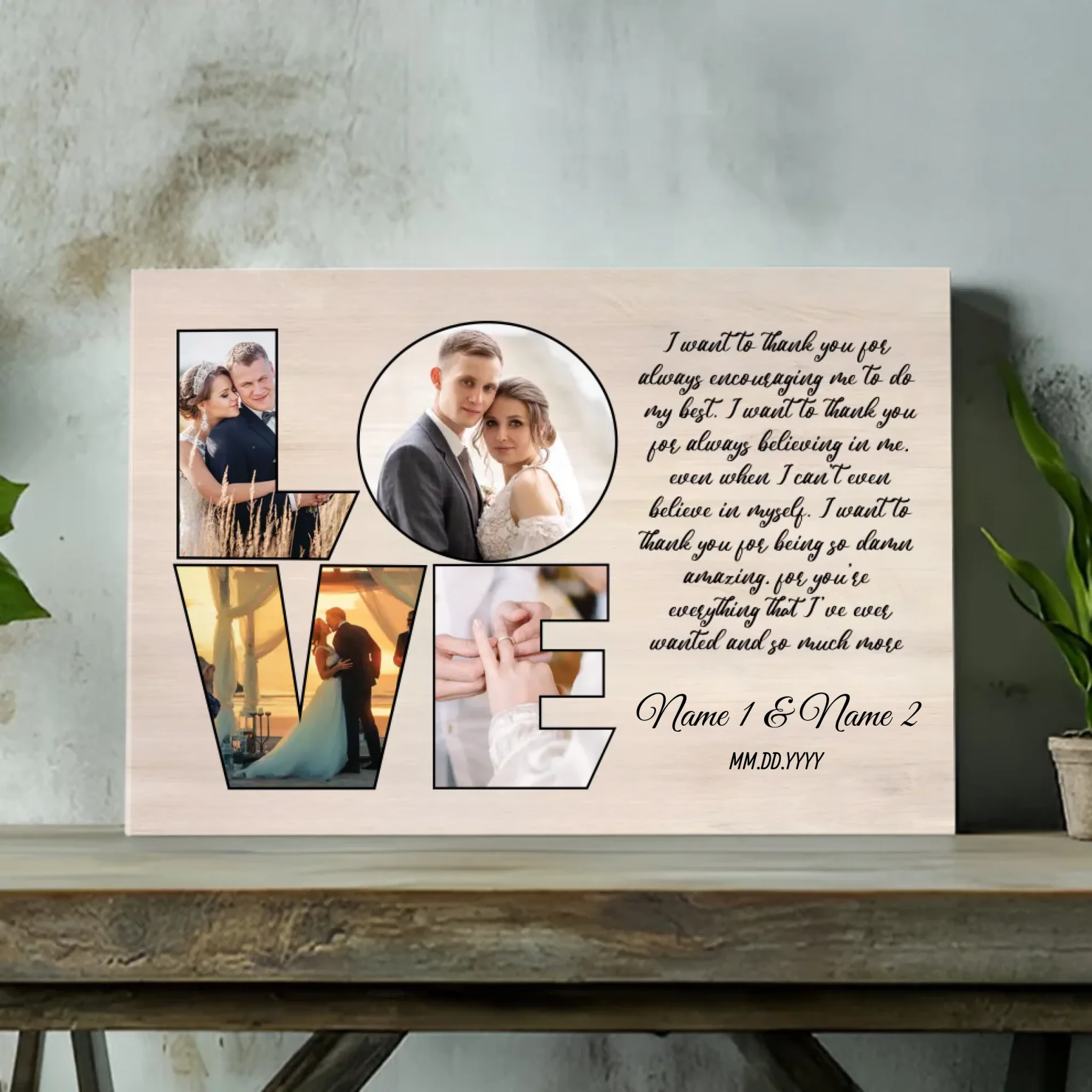 Customizable Wedding Canvas | 