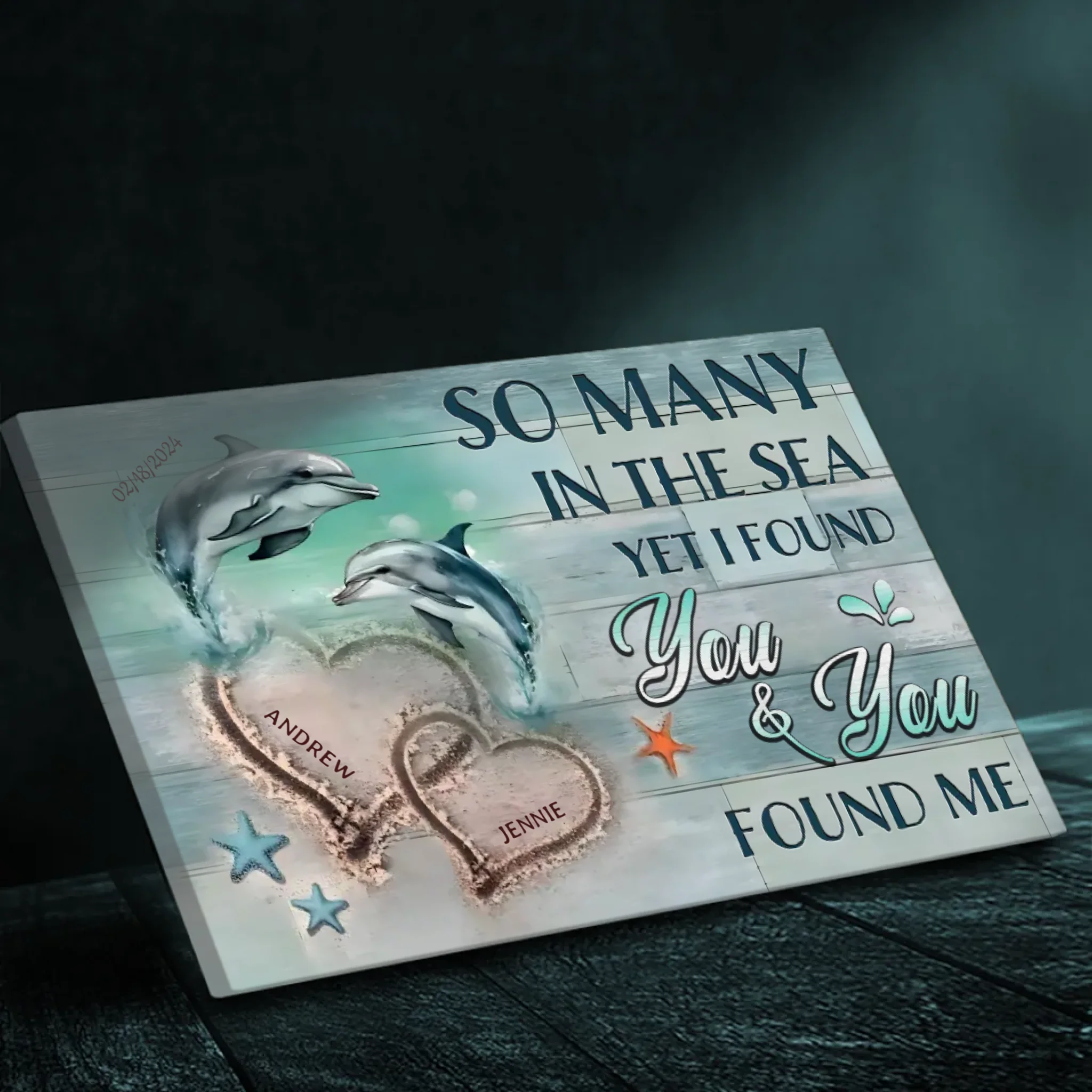 Personalized Wedding Quilt - Custom Names and Love Messages Sea Theme | 89Prints