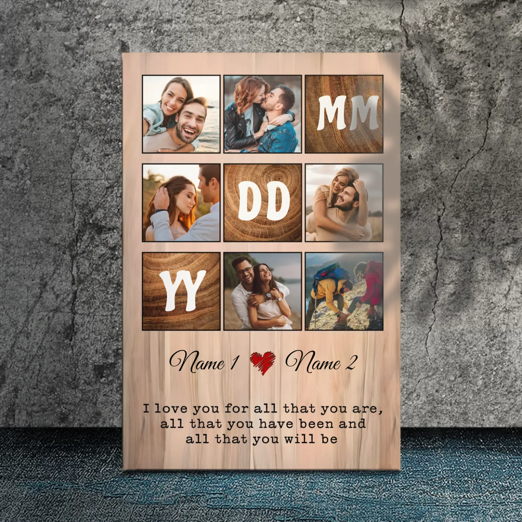 Custom Wedding Canvas - Personalized with Names & Special Date | 89Prints