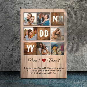 Custom Wedding Canvas - Personalized with Names & Special Date | 89Prints