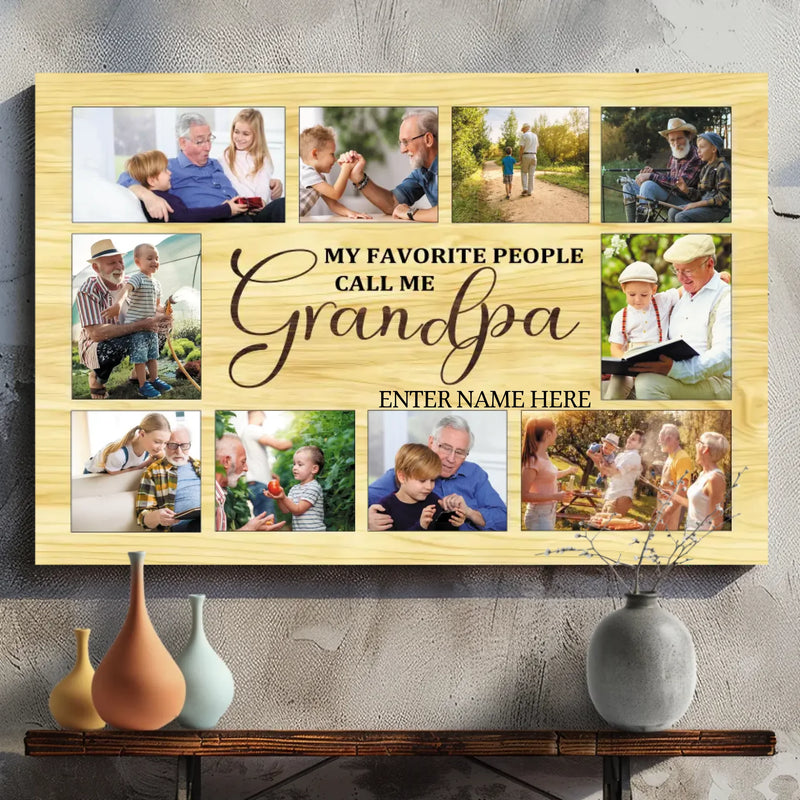 Customizable Canvas for Grandpa: Celebrate Your Favorite People | 89Prints