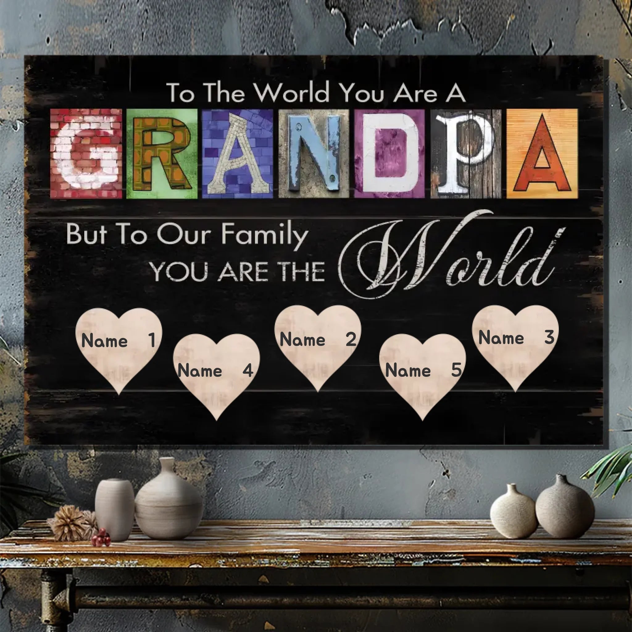Personalized Grandpa Canvas Painting: A Sincere and Unique Gift | 89Prints