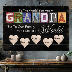 Personalized Grandpa Canvas Painting: A Sincere and Unique Gift | 89Prints