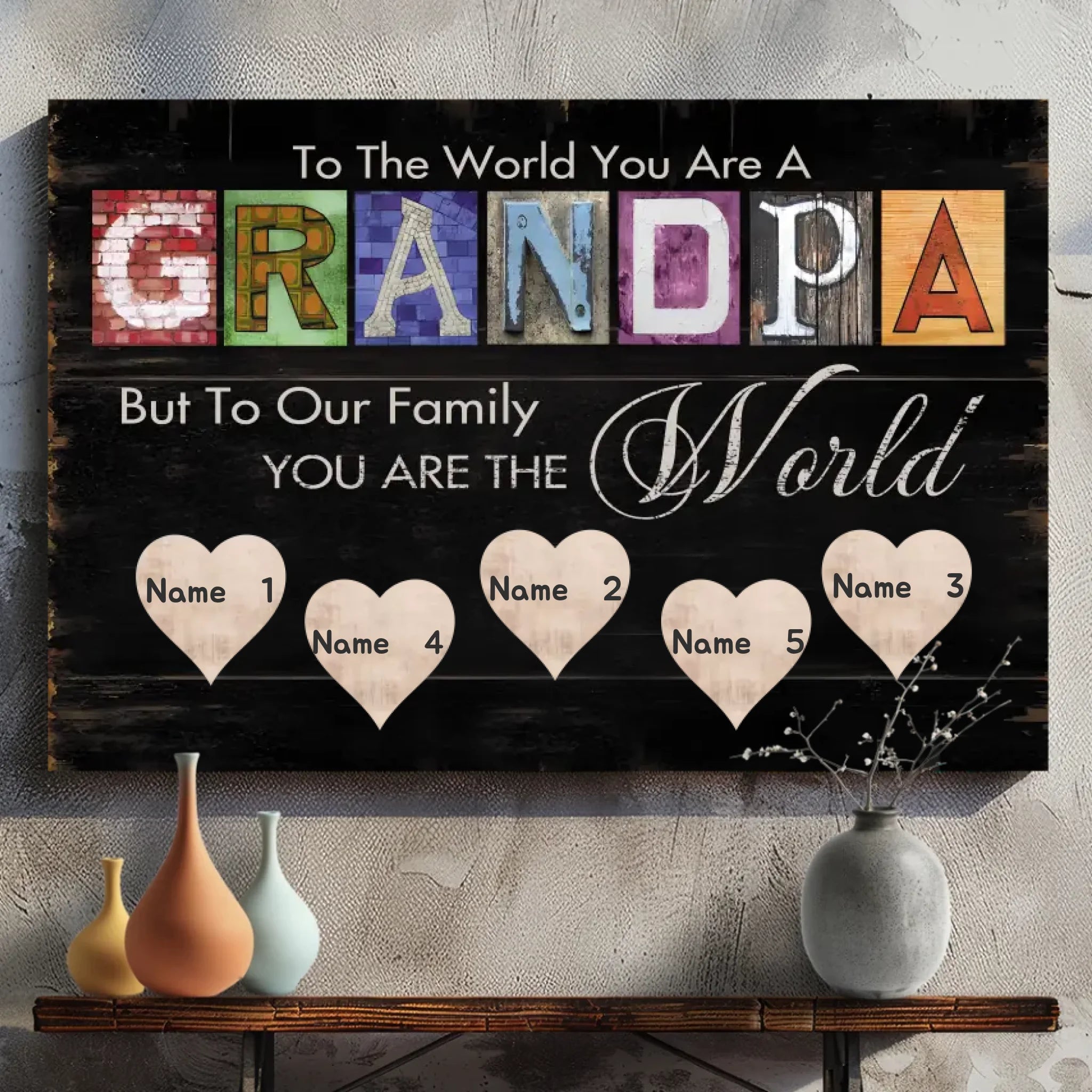 Personalized Grandpa Canvas Painting: A Sincere and Unique Gift | 89Prints