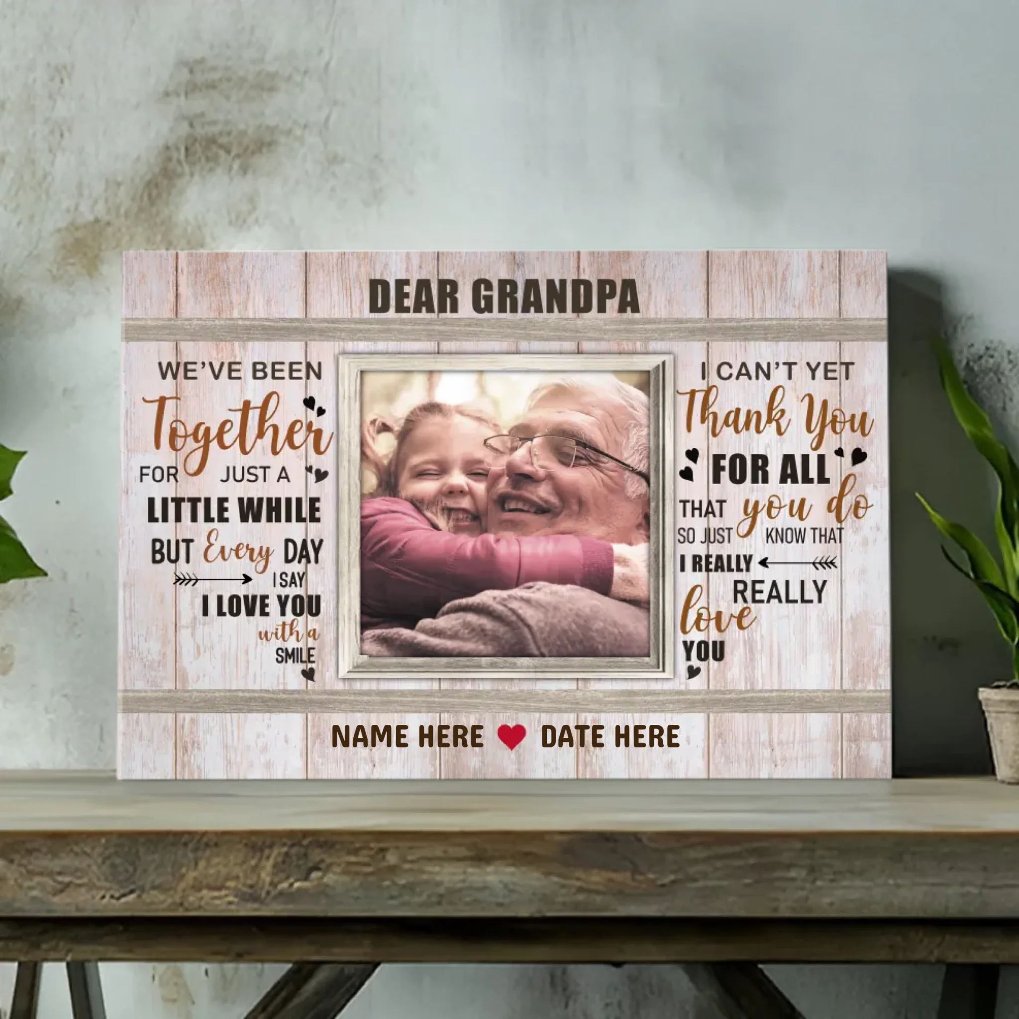Customizable Canvas for Grandpa: A Unique Gift of Love At 89Prints