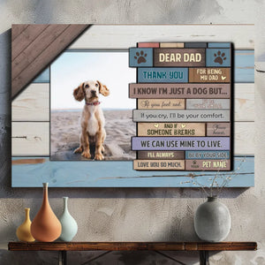 Personalized Dog Canvas Wall Art - The Perfect Gift for Dad
