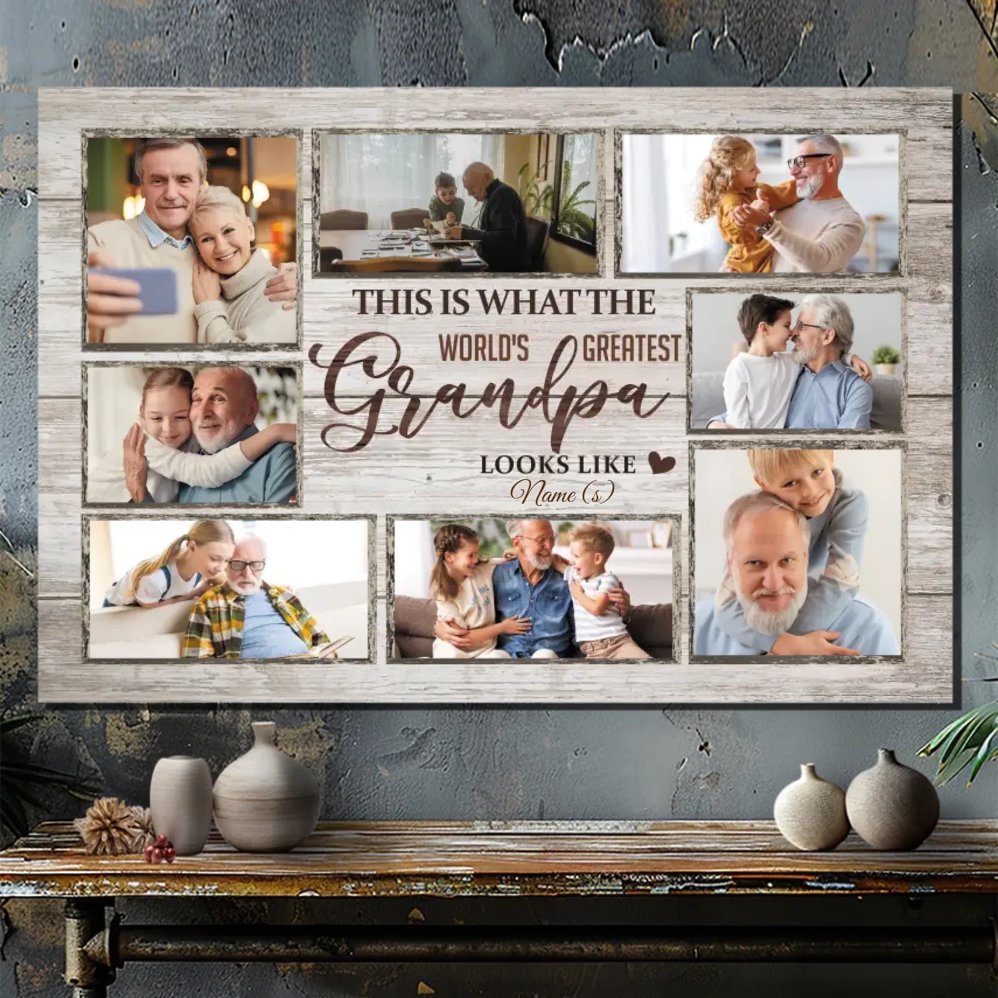 This Is What the World's Greatest Grandpa Looks Like - Personalized Canvas