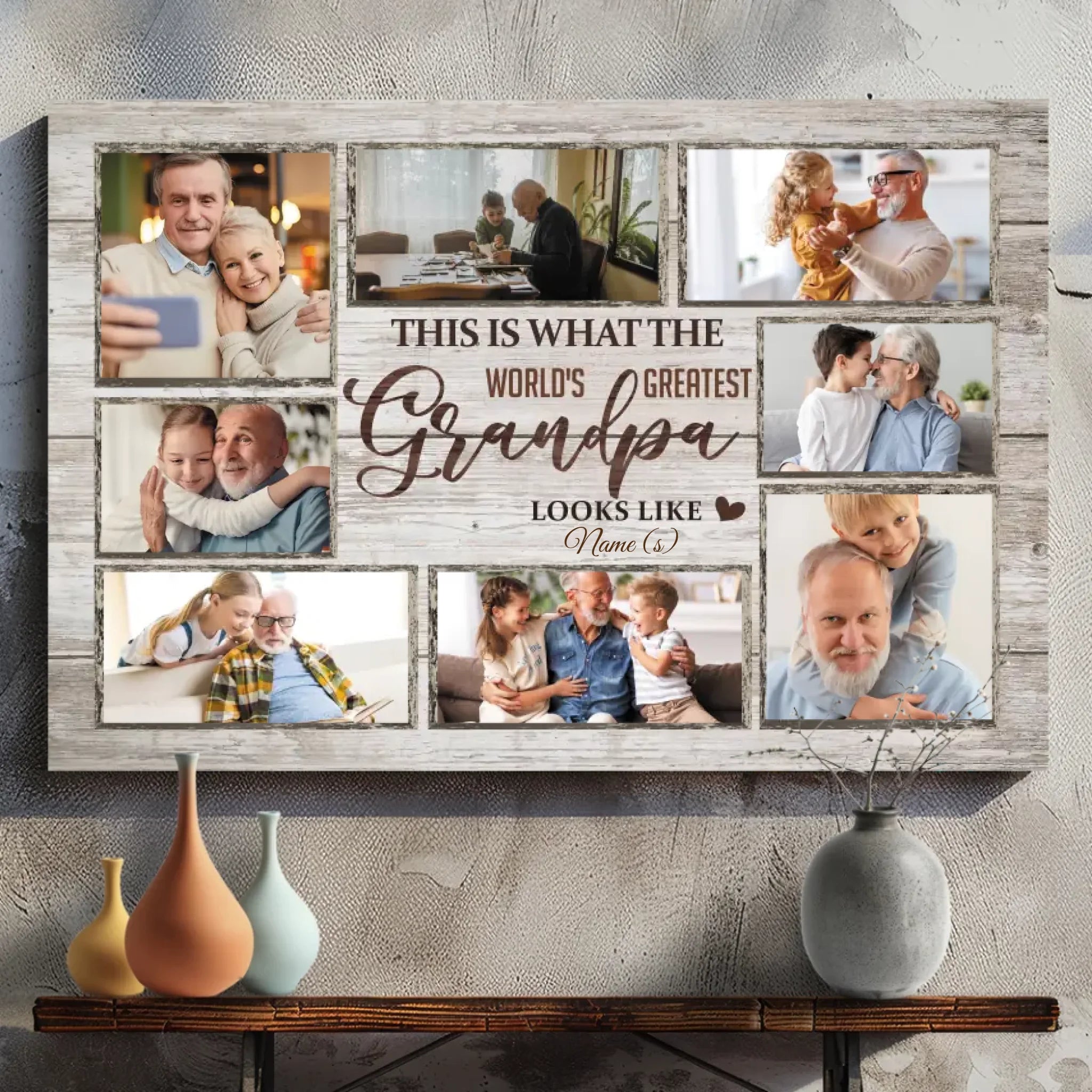 This Is What the World's Greatest Grandpa Looks Like - Personalized Canvas