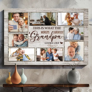 This Is What the World's Greatest Grandpa Looks Like - Personalized Canvas