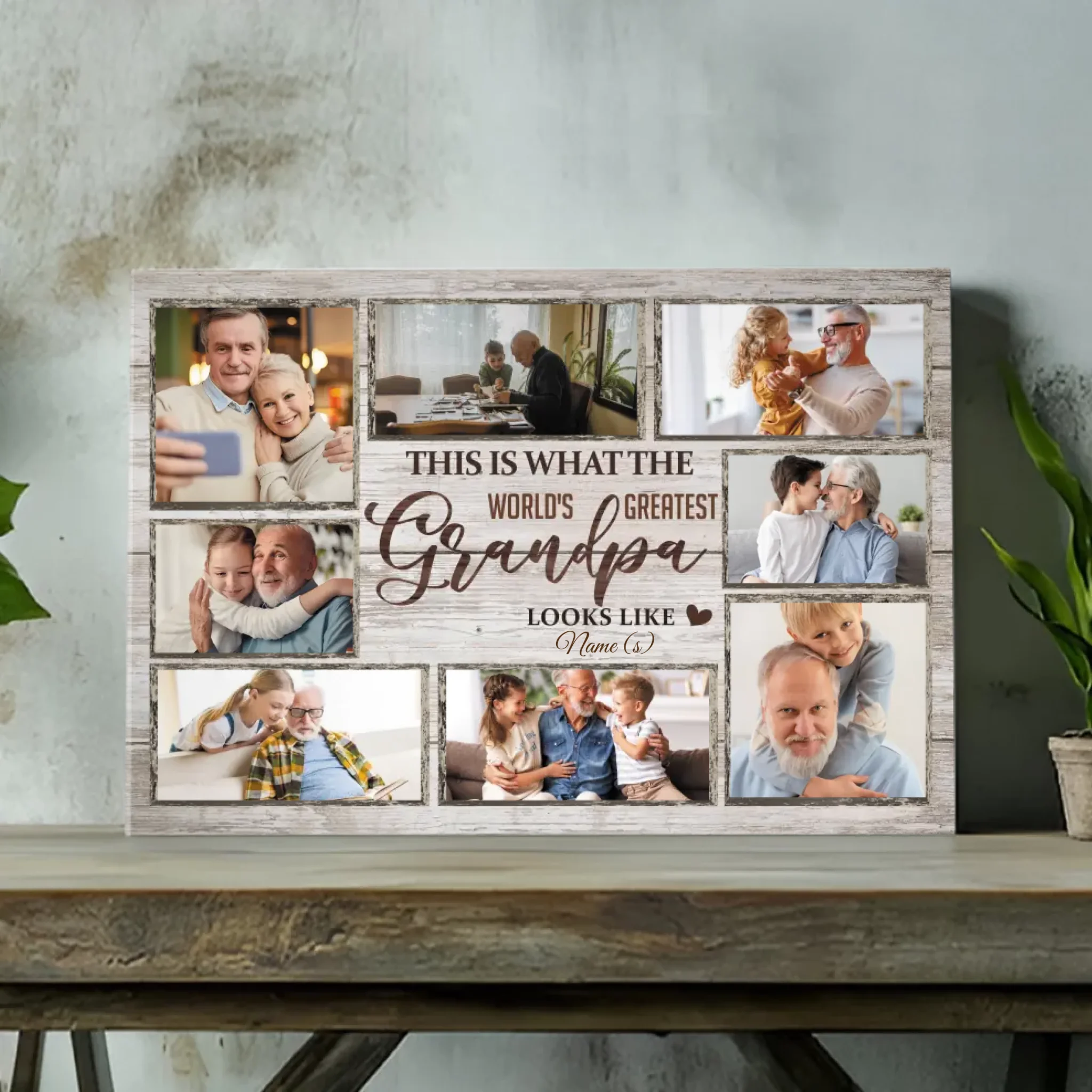 This Is What the World's Greatest Grandpa Looks Like - Personalized Canvas