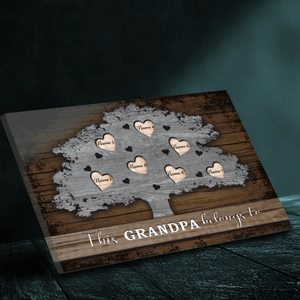 Personalized Family Tree Canvas for Grandpa - Add Custom Names | 89Prints