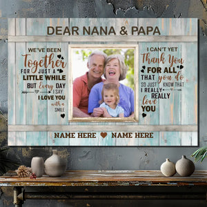 Personalized Canvas for Nana & Daddy: A Heartfelt Expression of Love | 89Prints