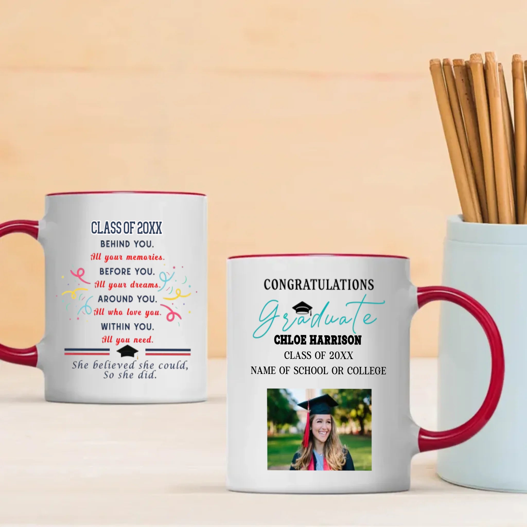Graduation Magic Mug – Elegant Personalized Gift for Class of 20XX – 89Prints