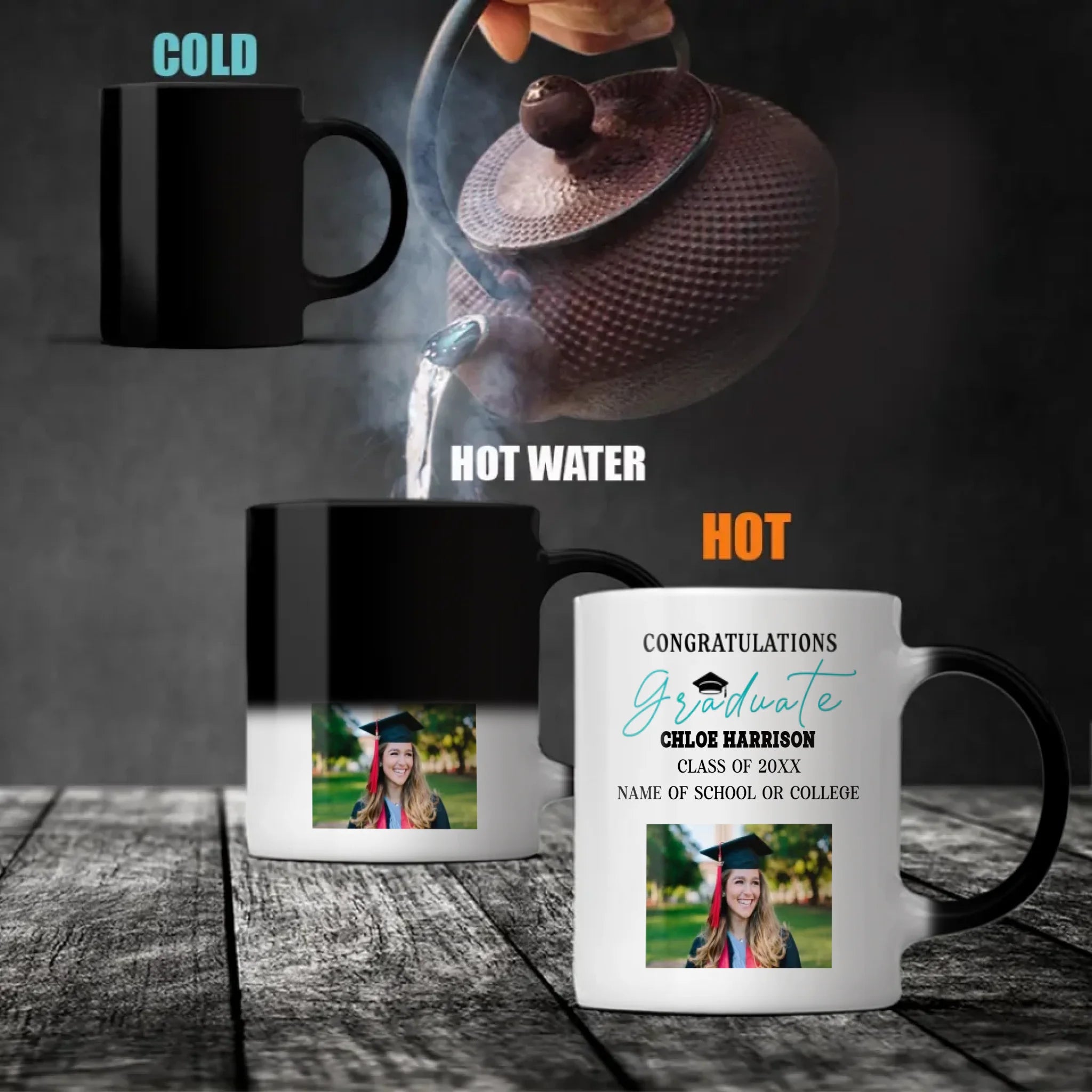 Graduation Magic Mug – Elegant Personalized Gift for Class of 20XX – 89Prints