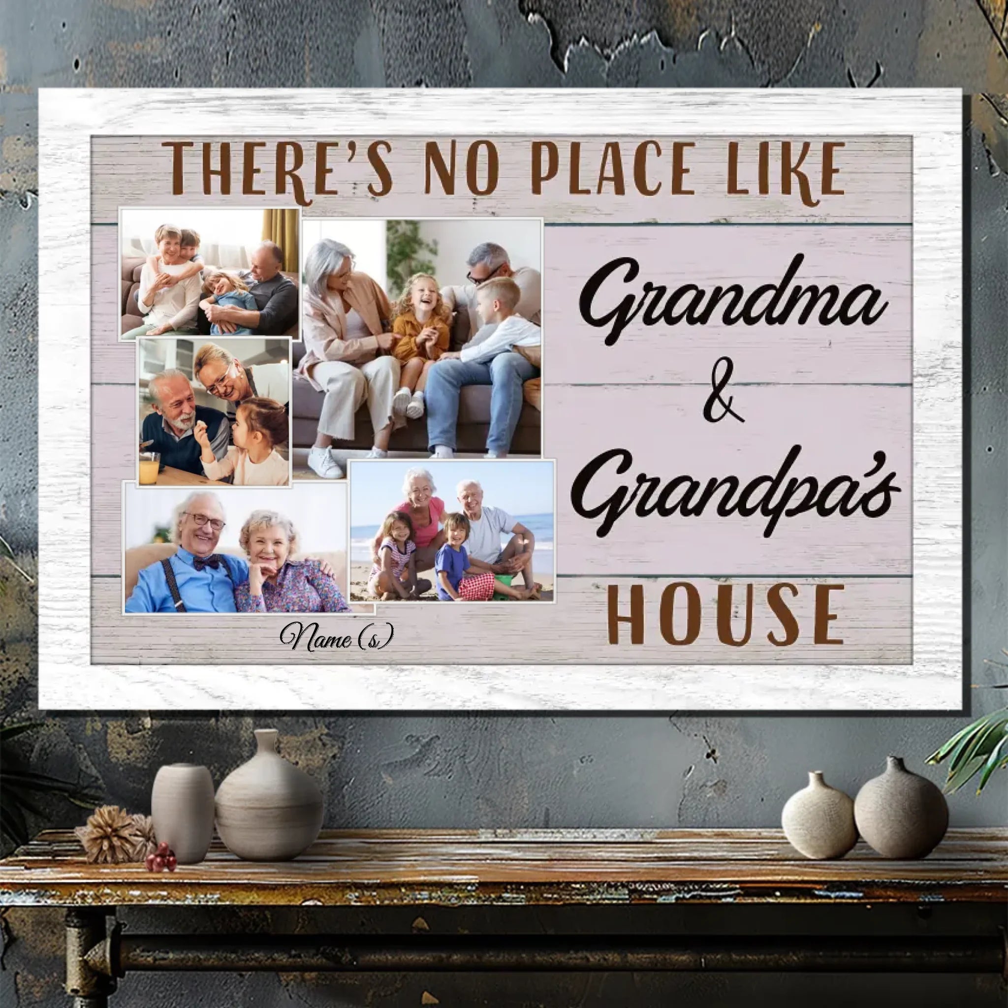 Personalized Canvas: There's No Place Like Grandma & Grandpa's House | 89Prints