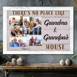 Personalized Canvas: There's No Place Like Grandma & Grandpa's House | 89Prints