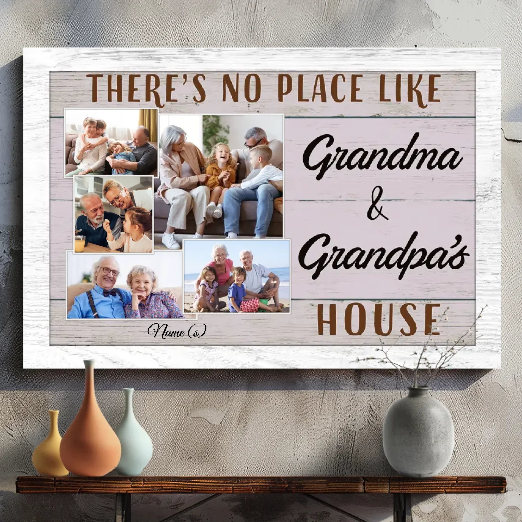 Personalized Canvas: There's No Place Like Grandma & Grandpa's House | 89Prints