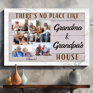 Personalized Canvas: There's No Place Like Grandma & Grandpa's House | 89Prints