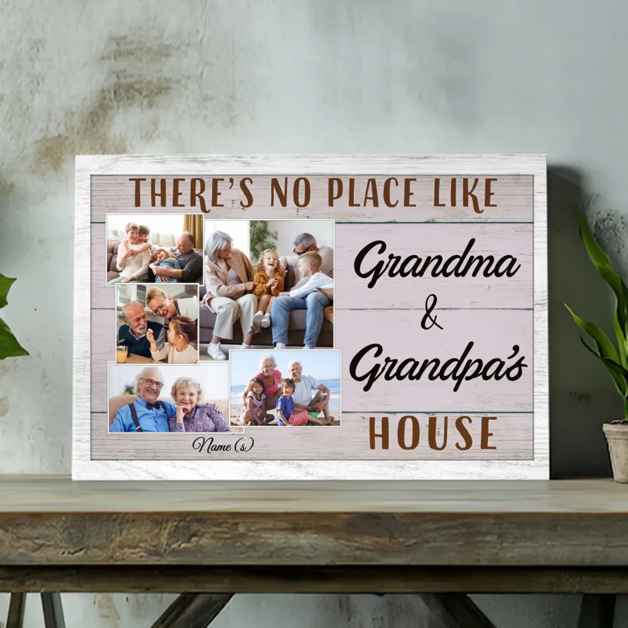 Personalized Canvas: There's No Place Like Grandma & Grandpa's House | 89Prints