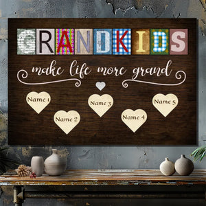 Personalized Canvas Art: Celebrate How Grandkids Make Life More Grand with Their Names
