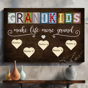Personalized Canvas Art: Celebrate How Grandkids Make Life More Grand with Their Names