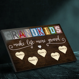 Personalized Canvas Art: Celebrate How Grandkids Make Life More Grand with Their Names