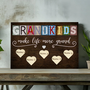 Personalized Canvas Art: Celebrate How Grandkids Make Life More Grand with Their Names