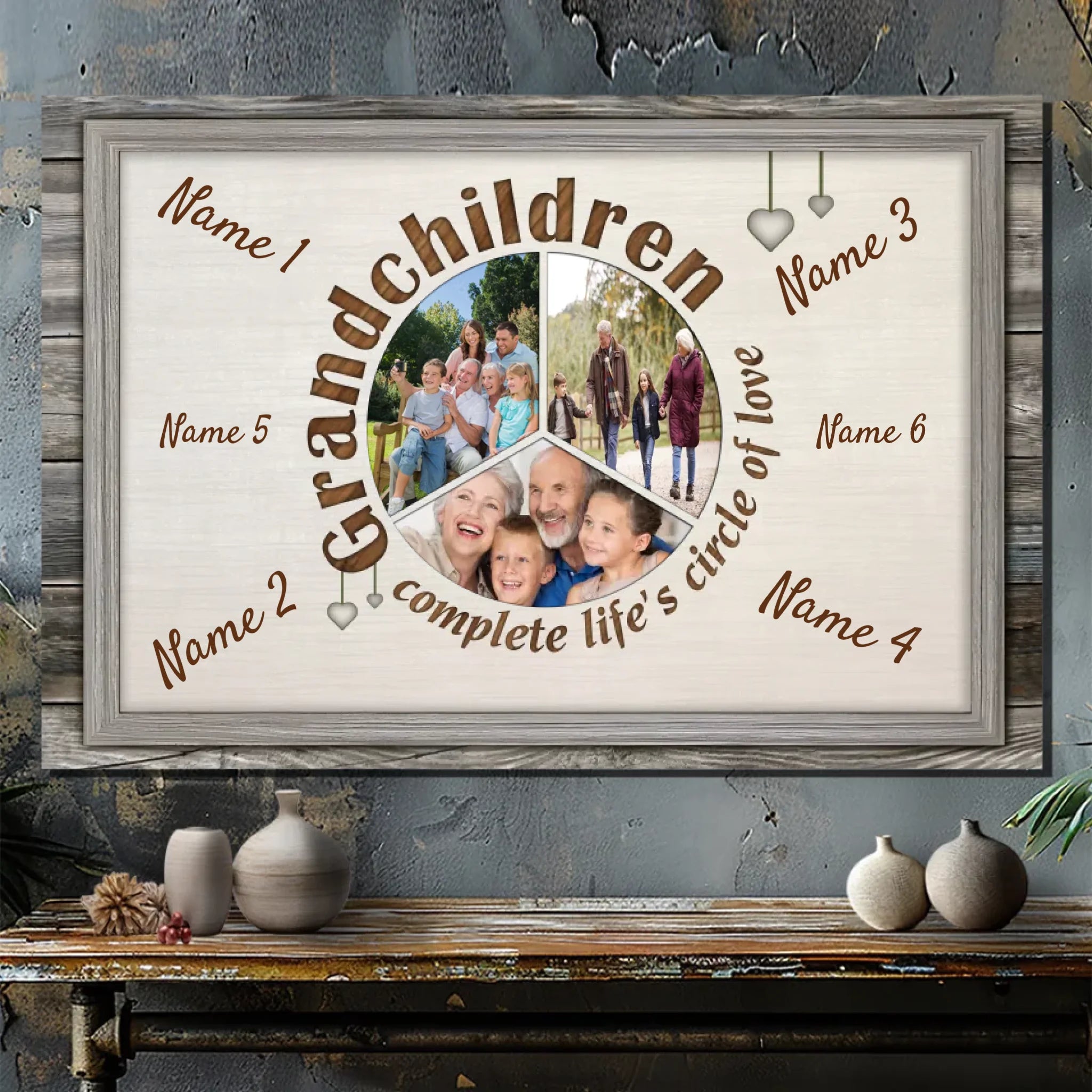 Personalized Grandchildren Canvas - A Heartwarming Tribute to Family Love