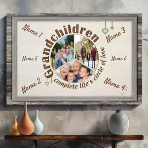 Personalized Grandchildren Canvas - A Heartwarming Tribute to Family Love