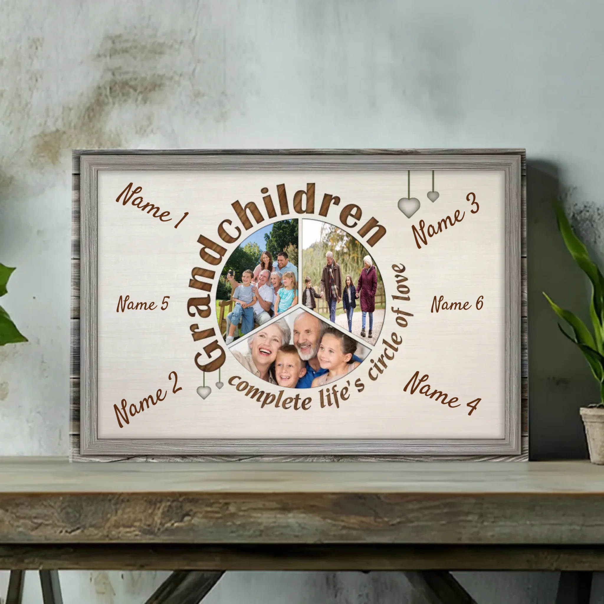 Personalized Grandchildren Canvas - A Heartwarming Tribute to Family Love