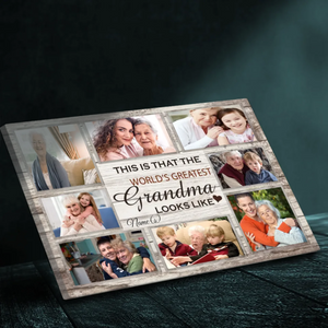Custom Name and Photo Canvas Art from 89Prints: World's Greatest Grandma