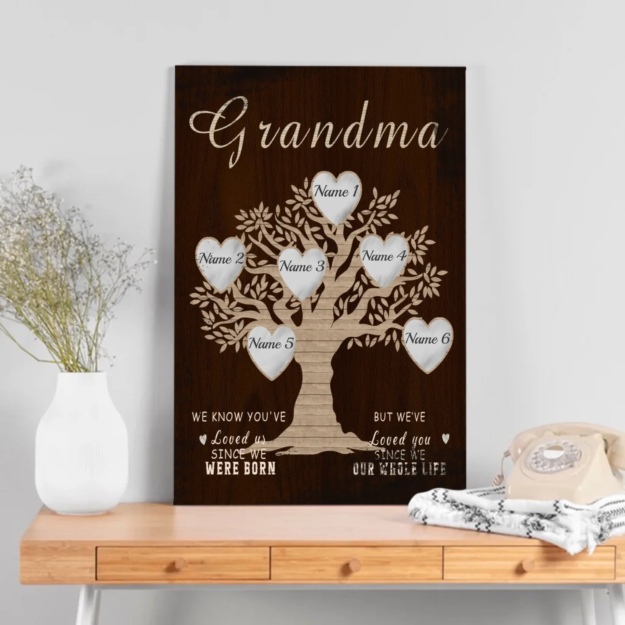 Personalized Family Tree Canvas - A Heartfelt Gift for Grandma | 89Prints