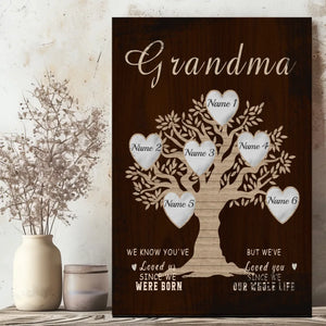 Personalized Family Tree Canvas - A Heartfelt Gift for Grandma | 89Prints