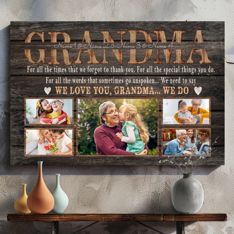 Customizable Canvas Art for Grandma – A Heartfelt Expression of Love and Gratitude