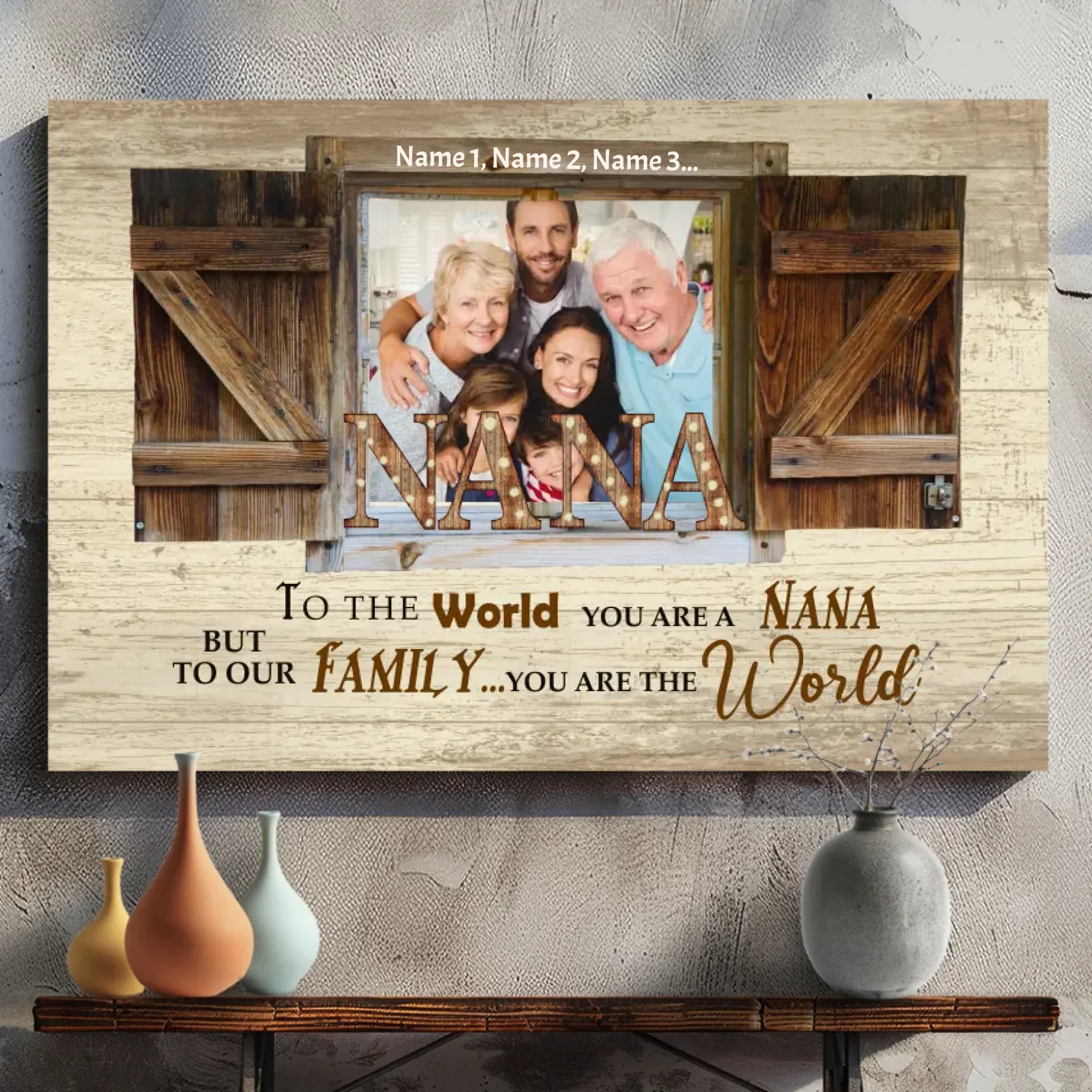 Customizable Canvas for Nana – A Special Tribute from the Whole Family