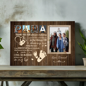 Customizable Canvas for Papa – A Heartfelt Thank You for His Unwavering Support