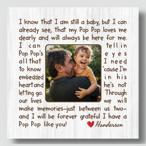 Customizable Canvas for Grandpa – My Pop Pop Loves Me - 89Prints