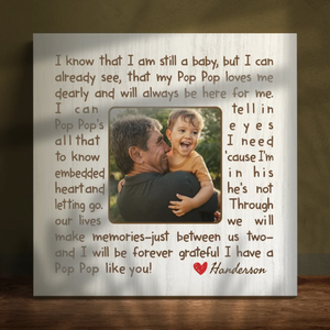 Customizable Canvas for Grandpa – My Pop Pop Loves Me - 89Prints