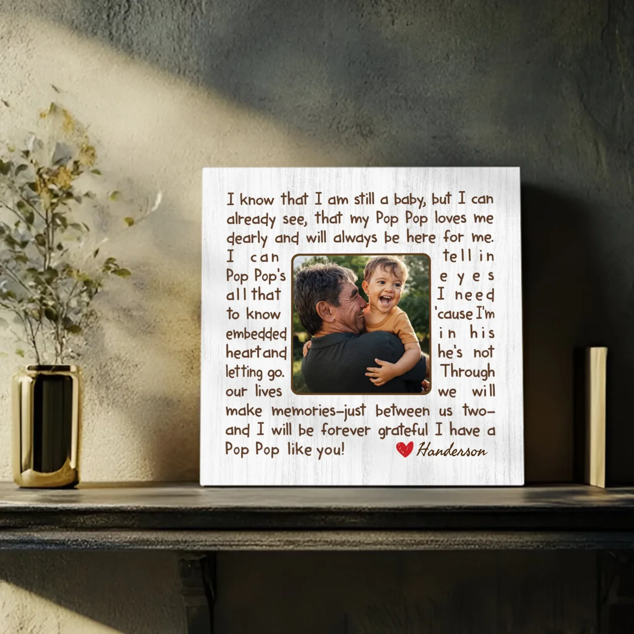 Customizable Canvas for Grandpa – My Pop Pop Loves Me - 89Prints