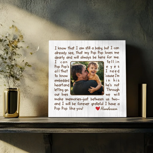 Customizable Canvas for Grandpa – My Pop Pop Loves Me - 89Prints