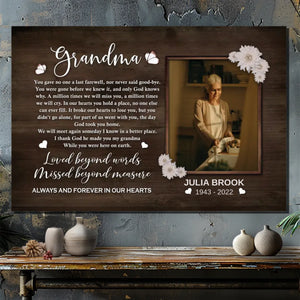 Heartfelt Customizable Canvas for Grandma – A Tribute of Love | 89Prints