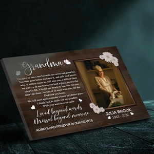 Heartfelt Customizable Canvas for Grandma – A Tribute of Love | 89Prints