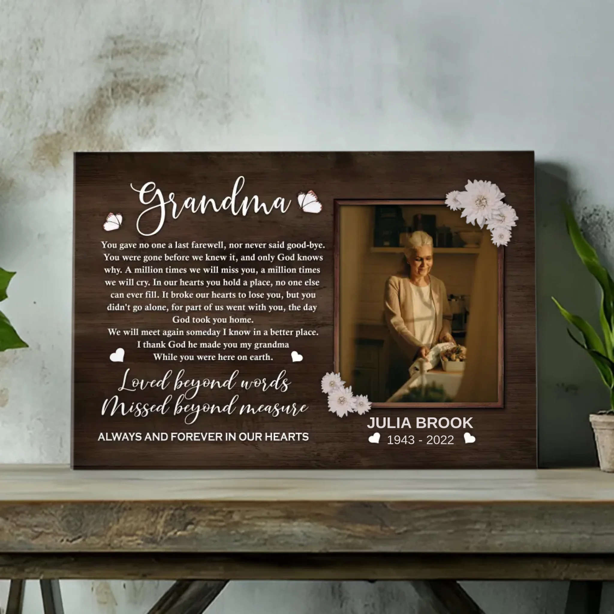 Heartfelt Customizable Canvas for Grandma – A Tribute of Love | 89Prints