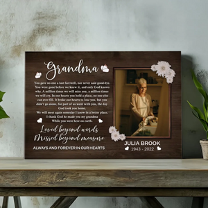Heartfelt Customizable Canvas for Grandma – A Tribute of Love | 89Prints