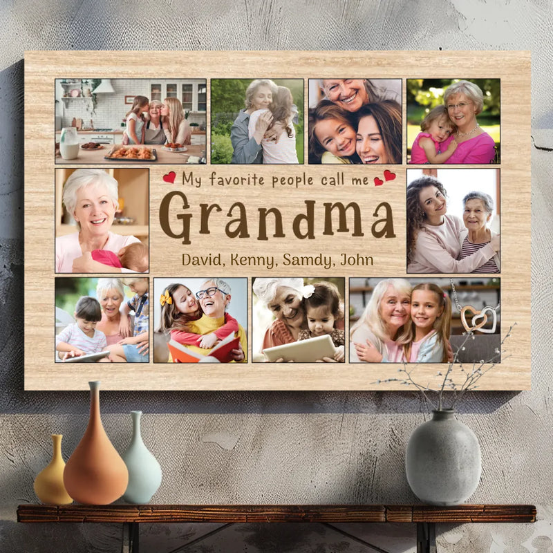 Customizable Grandma Canvas – Cherish Memories with 89Prints