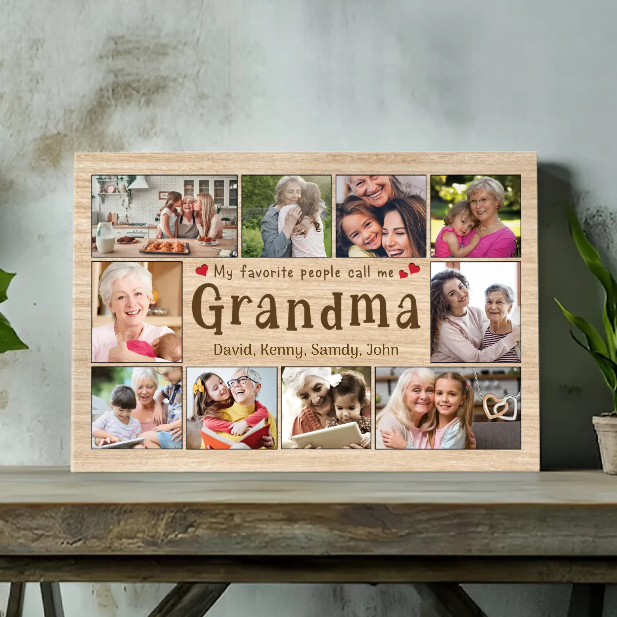 Customizable Grandma Canvas – Cherish Memories with 89Prints