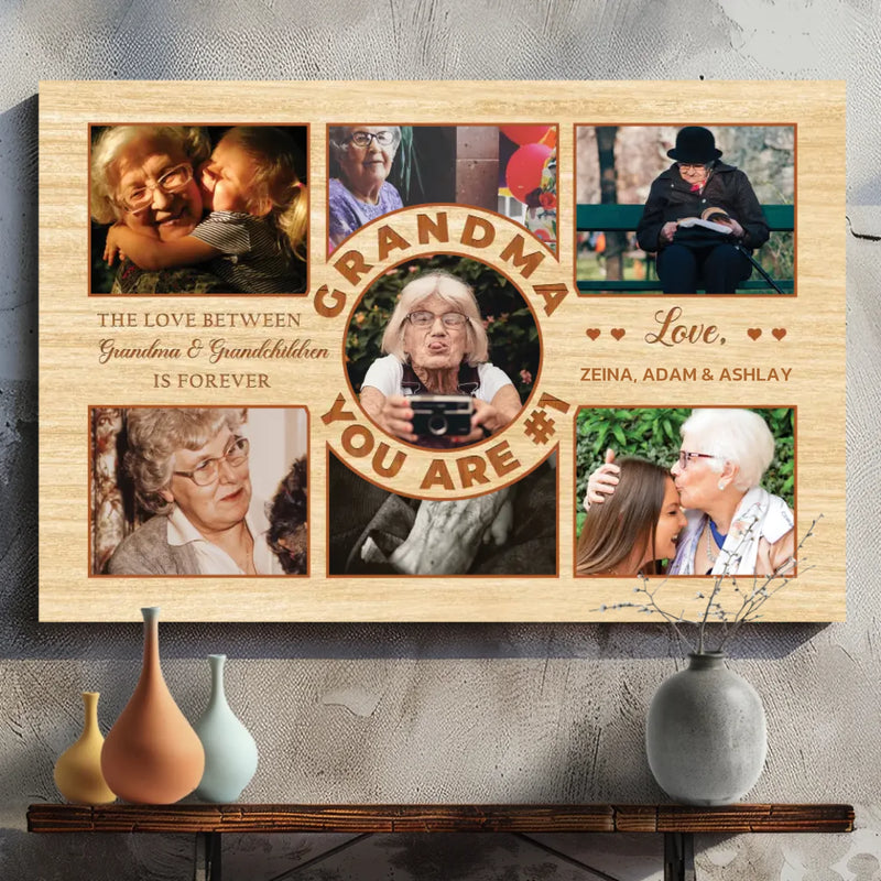 Customizable Grandma & Grandchildren Canvas - A Forever Bond by 89Prints