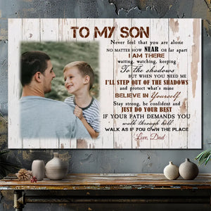 To My Son - Personalized Canvas Gift of Strength and Love by 89Prints