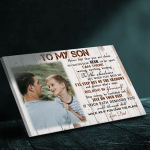 To My Son - Personalized Canvas Gift of Strength and Love by 89Prints