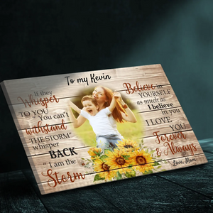 Custom Canvas for Son - Empowering Message from Mom by 89Prints